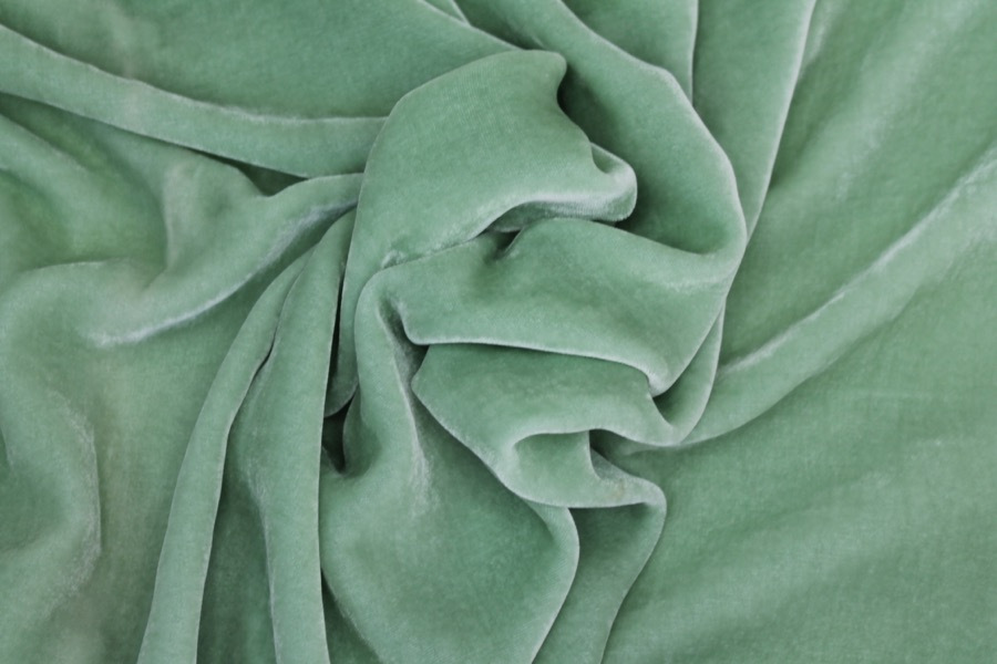 Silk Velvet - Mint fabric, image 3 of 6