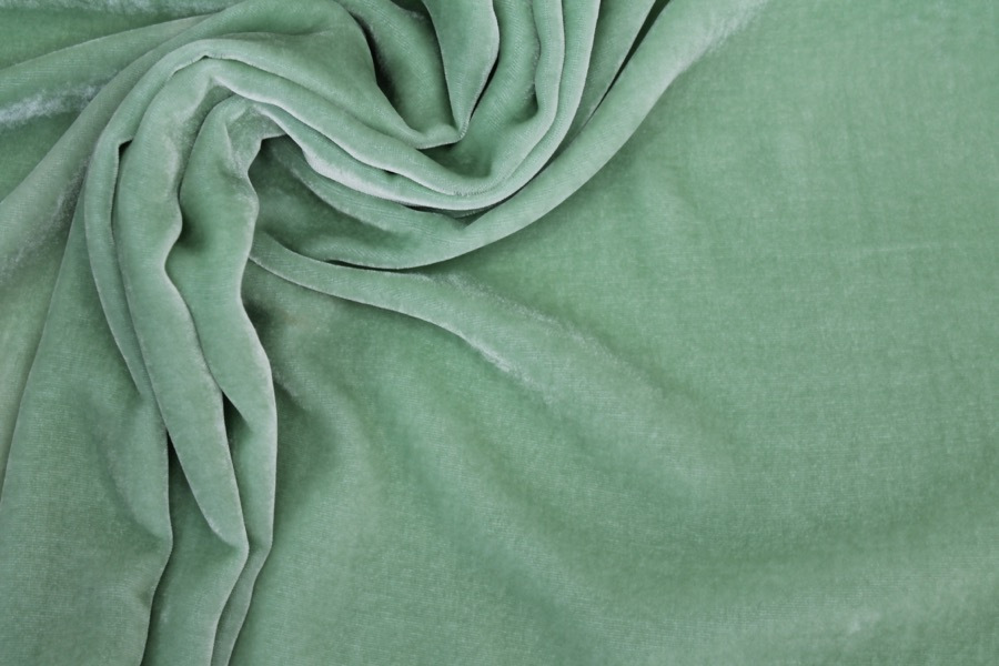 Silk Velvet - Mint fabric, image 4 of 6