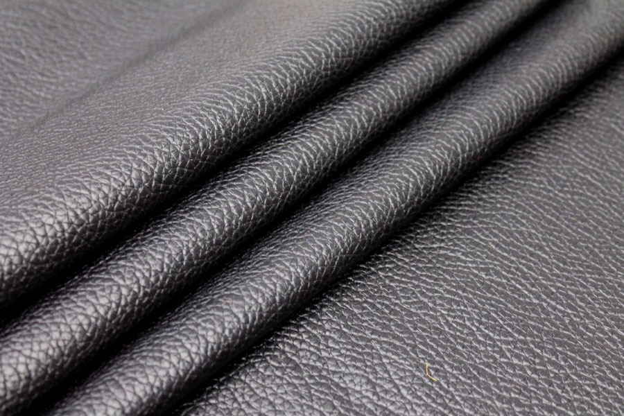 Textured Leatherette - Black fabric