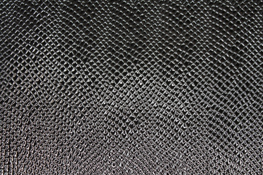 Black Glossy Embossed Snakeskin Leatherette fabric, image 3 of 7