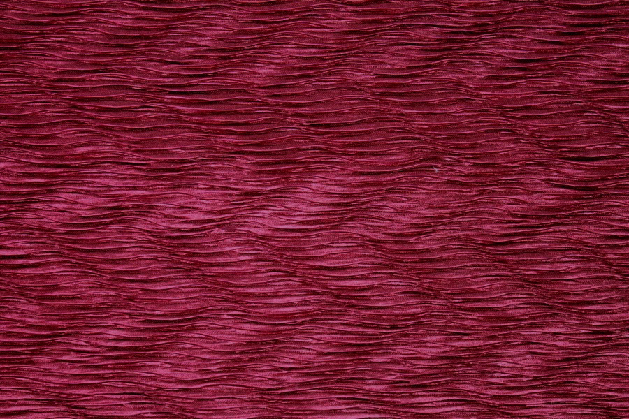 Pleated Satin Bonded to Muslin - Burgundy fabric, image 2 of 6