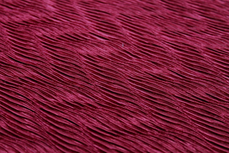 Pleated Satin Bonded to Muslin - Burgundy fabric, image 6 of 6