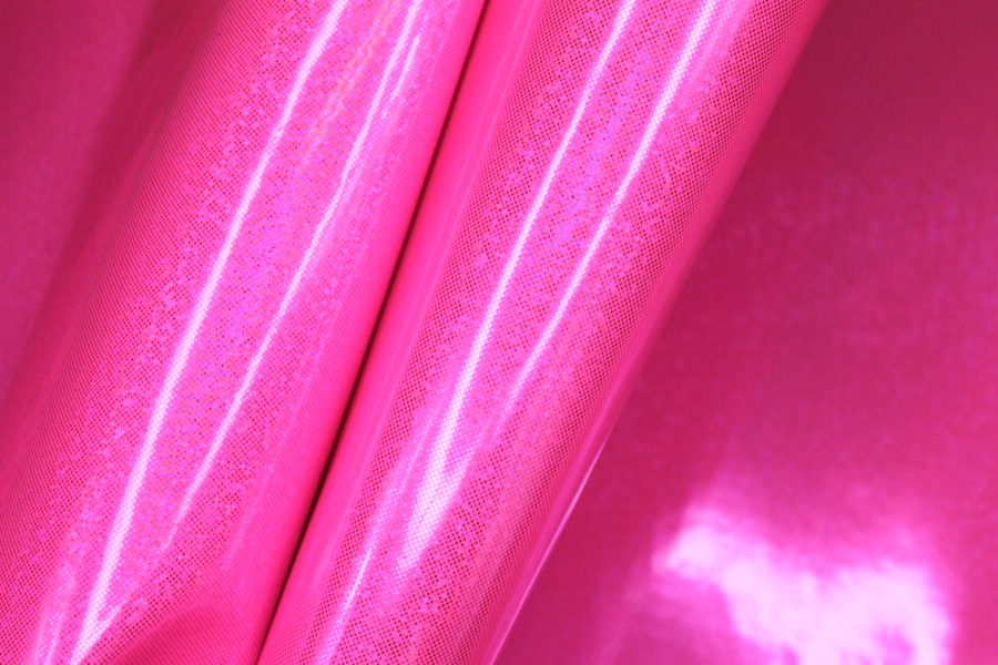 Pink Glittery Glossy PVC fabric, image 4 of 7