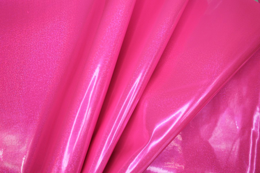 Pink Glittery Glossy PVC fabric, image 2 of 7