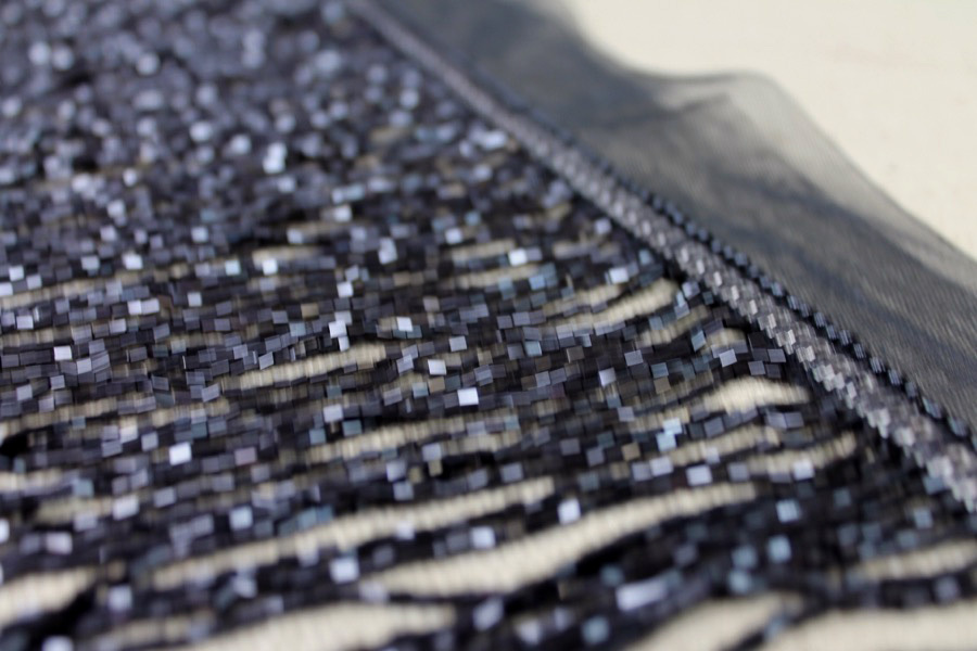 Beaded Fringe Trim - Black, image 2 of 6