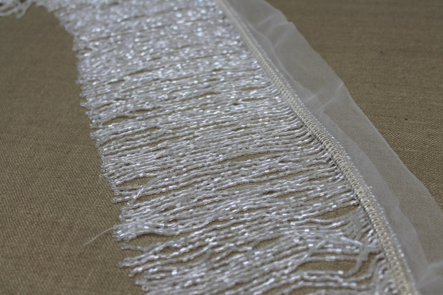 Beaded Fringe Trim - Clear, image 2 of 5