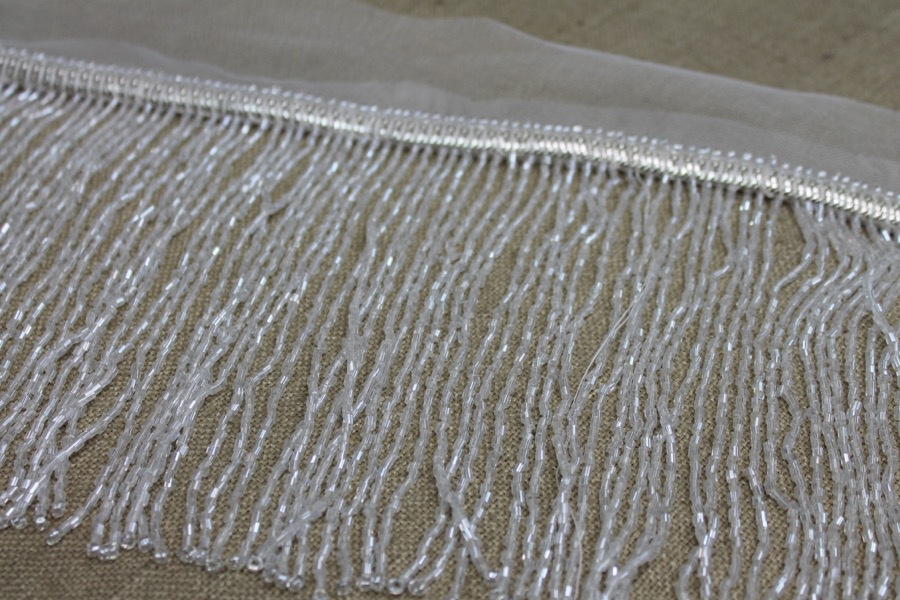 Beaded Fringe Trim - Clear, image 4 of 5