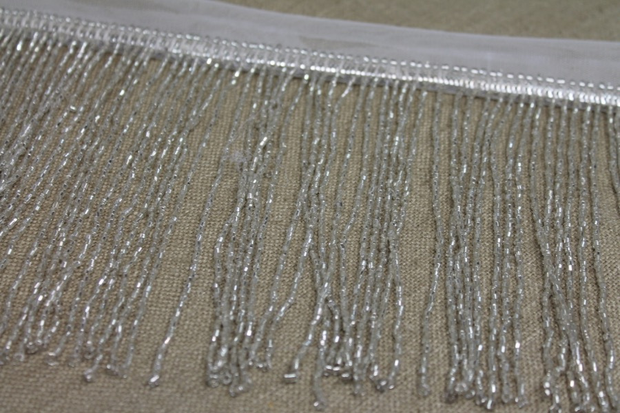 Beaded Fringe Trim - Silver, image 2 of 6
