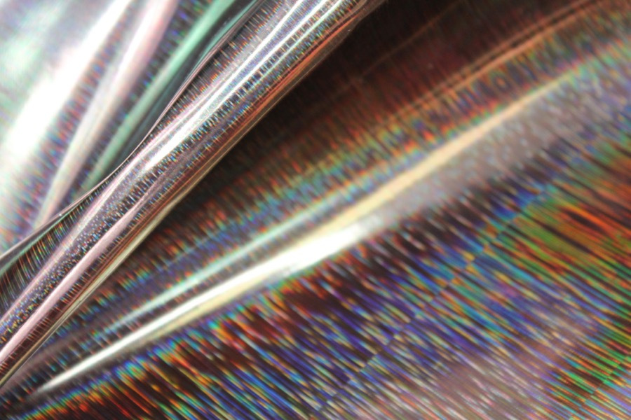 Holo Stripe Leatherette - Bronze fabric, image 6 of 6