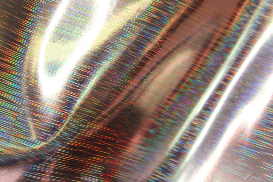Holo Stripe Leatherette - Bronze fabric, image 3 of 6