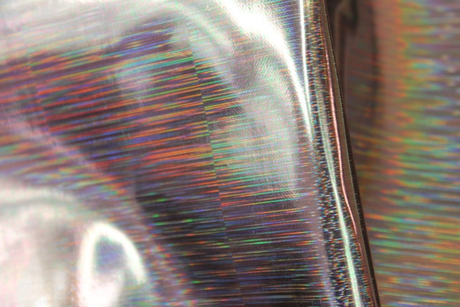 Holo Stripe Leatherette - Bronze fabric, image 2 of 6