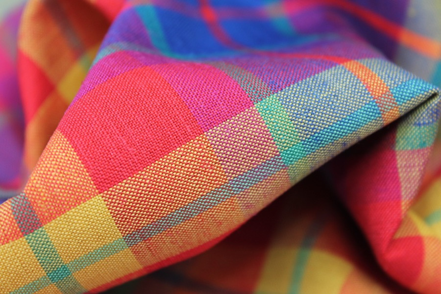 Linen Tartan - Rainbow fabric, image 6 of 6