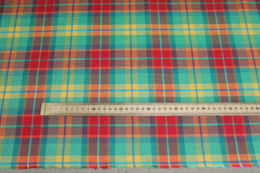 Linen Tartan - Brights fabric, image 7 of 7