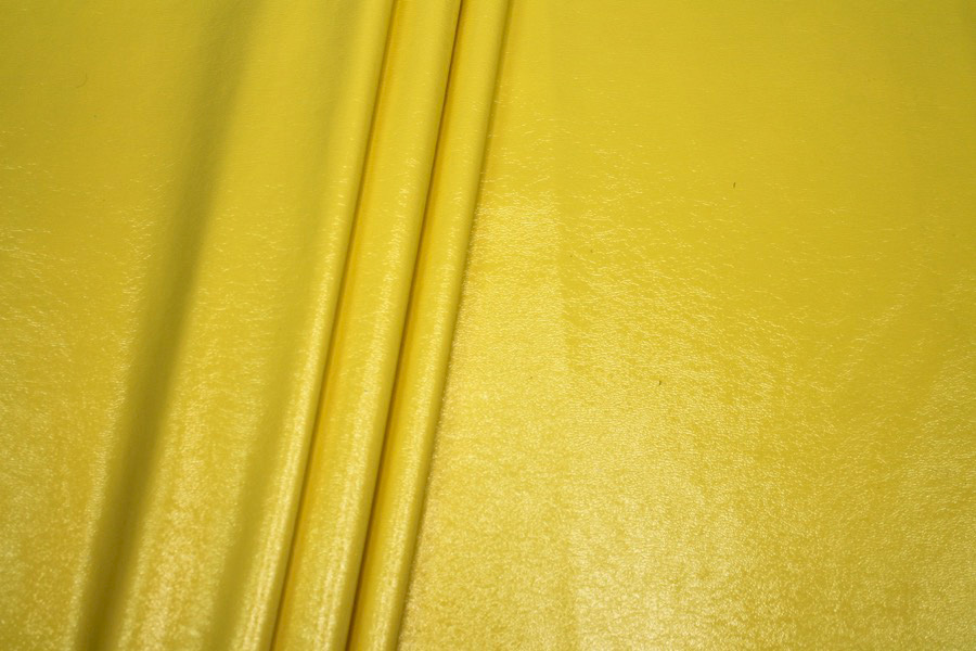 Glossy Reversible Stretchy Leatherette - Yellow fabric, image 5 of 6