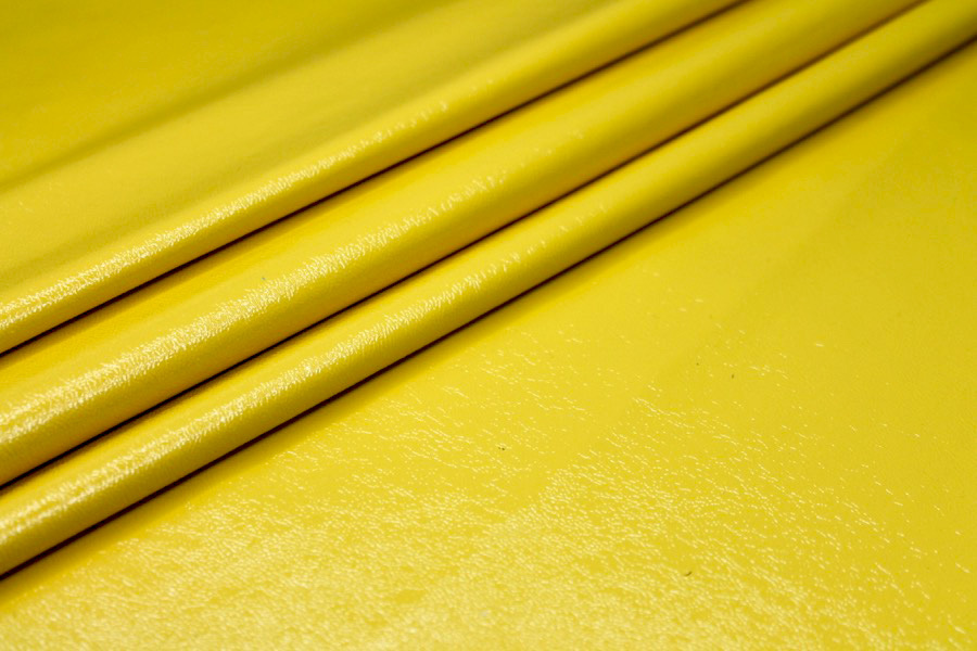 Glossy Reversible Stretchy Leatherette - Yellow fabric, image 2 of 6