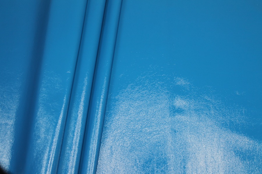 Glossy Reversible Stretchy Leatherette - Blue fabric, image 2 of 7