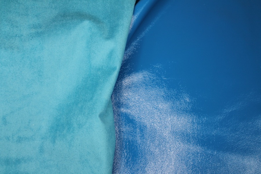 Glossy Reversible Stretchy Leatherette - Blue fabric, image 6 of 7