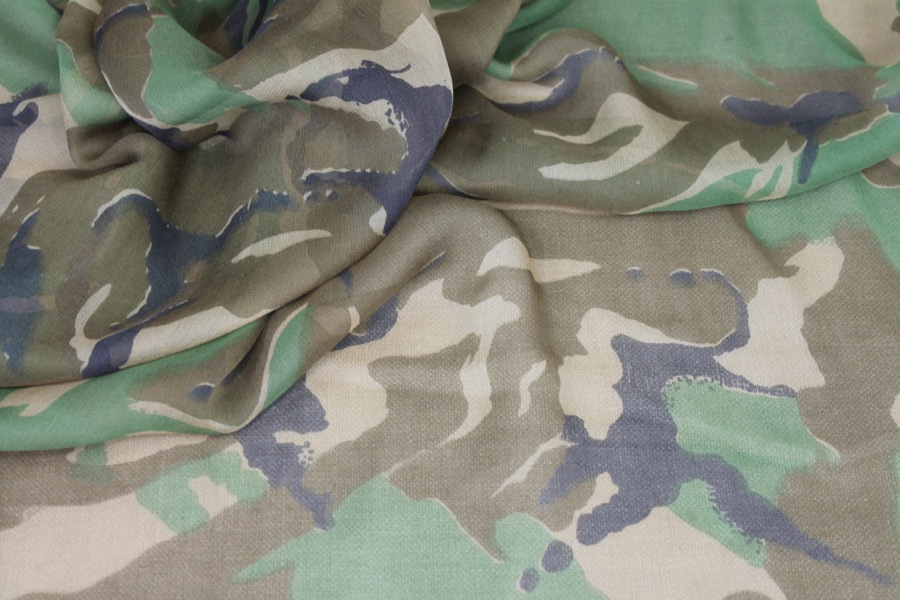 Camouflage Silk Chiffon fabric, image 5 of 8
