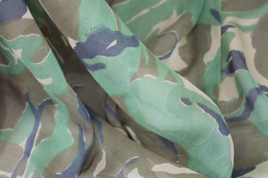 Camouflage Silk Chiffon fabric, image 8 of 8