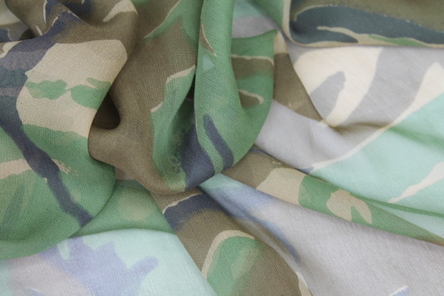 Camouflage Silk Chiffon fabric