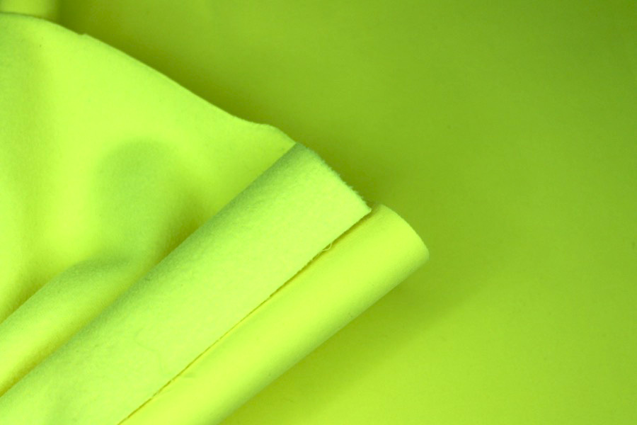 Soft Shell Jersey - Neon Yellow fabric, image 4 of 4