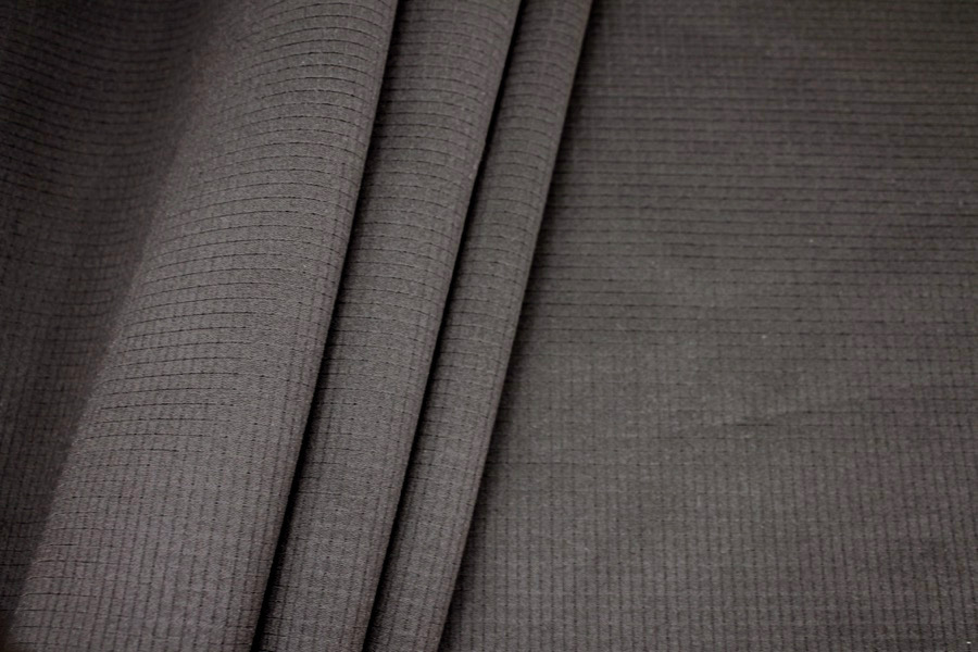 Check Pattern Scuba Jersey - Black - 0.35m Piece fabric, image 4 of 7