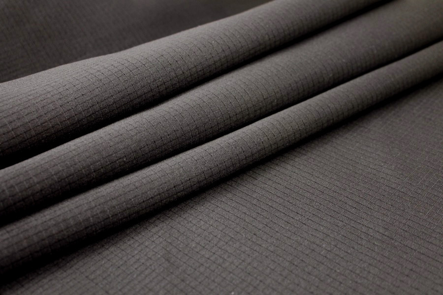 Check Pattern Scuba Jersey - Black - 0.35m Piece fabric, image 7 of 7