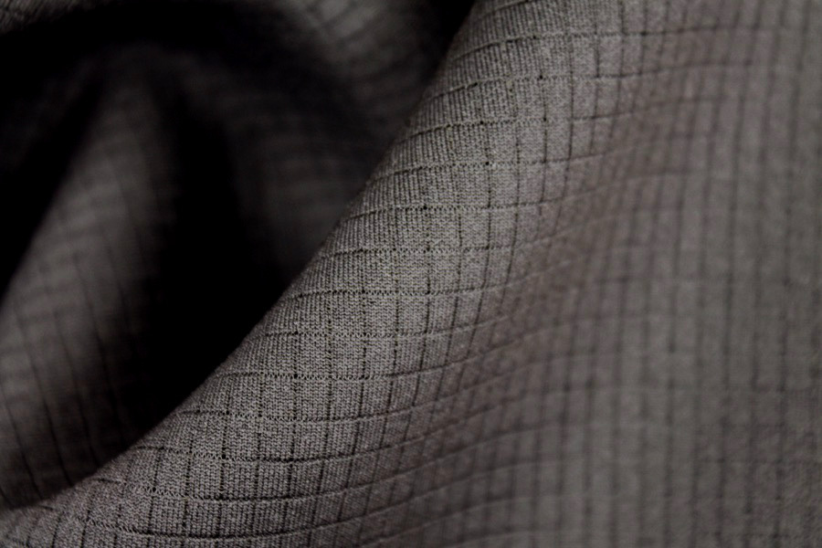 Check Pattern Scuba Jersey - Black - 0.35m Piece fabric, image 5 of 7