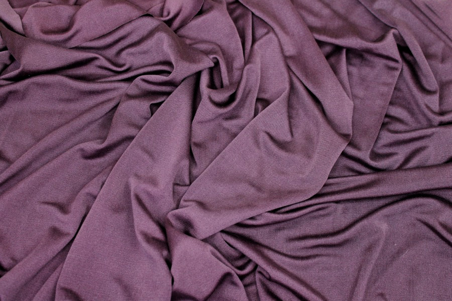 Silk Jersey - Aubergine - 112cm fabric, image 6 of 6