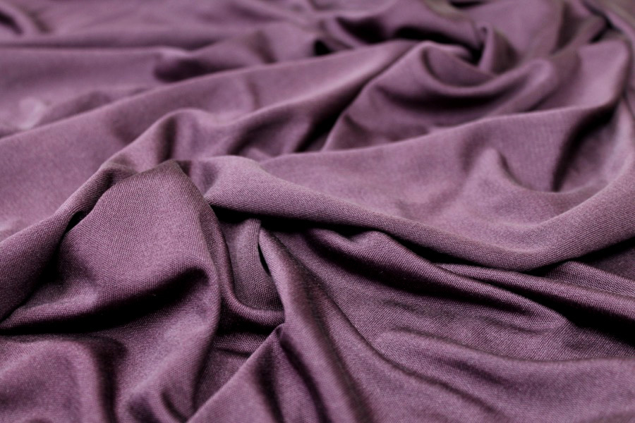 Silk Jersey - Aubergine - 112cm fabric, image 4 of 6