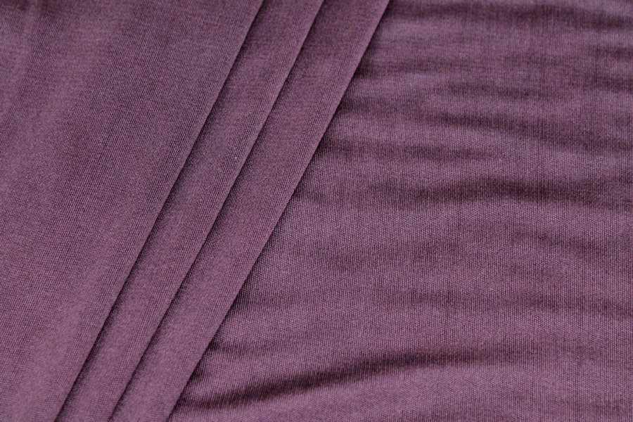 Silk Jersey - Aubergine - 112cm fabric, image 3 of 6