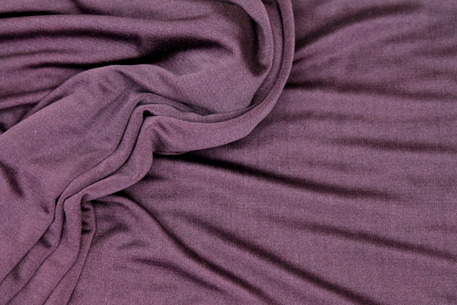 Silk Jersey - Aubergine - 112cm fabric, image 2 of 6