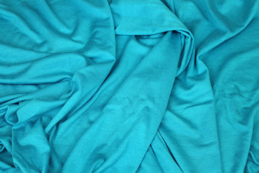 Soft Viscose Jersey - Turquoise fabric, image 4 of 5