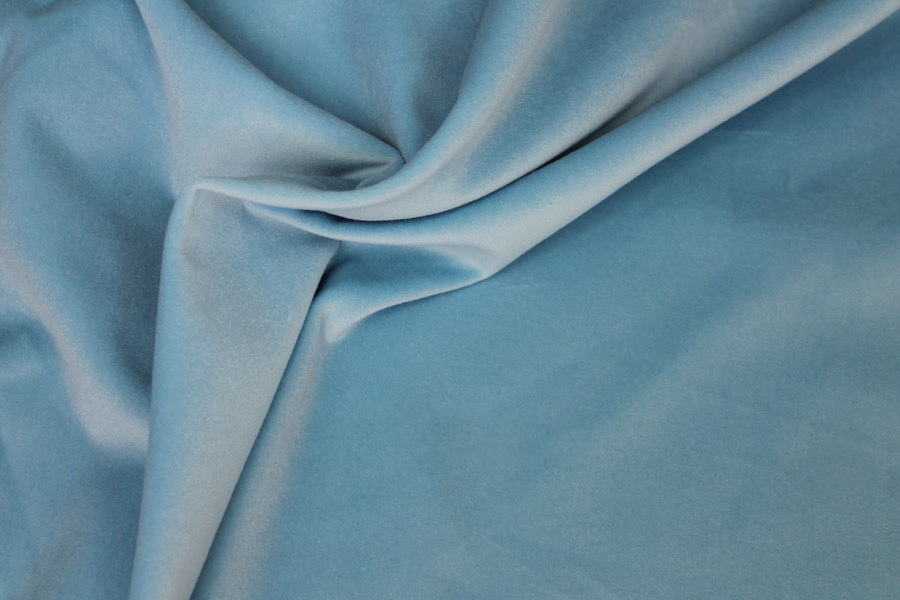 Cotton Velvet - Pale Blue fabric, image 5 of 6