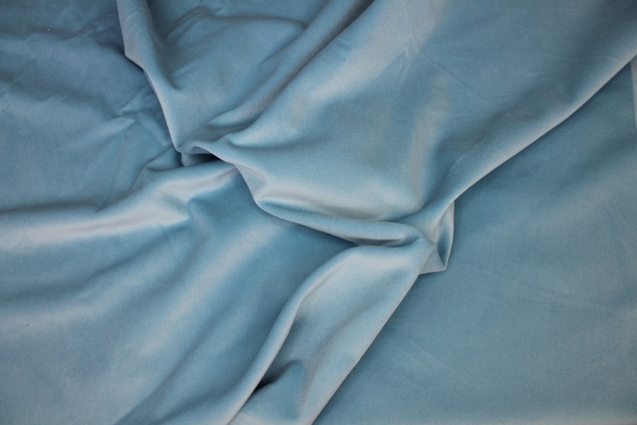 Cotton Velvet - Pale Blue fabric, image 2 of 6