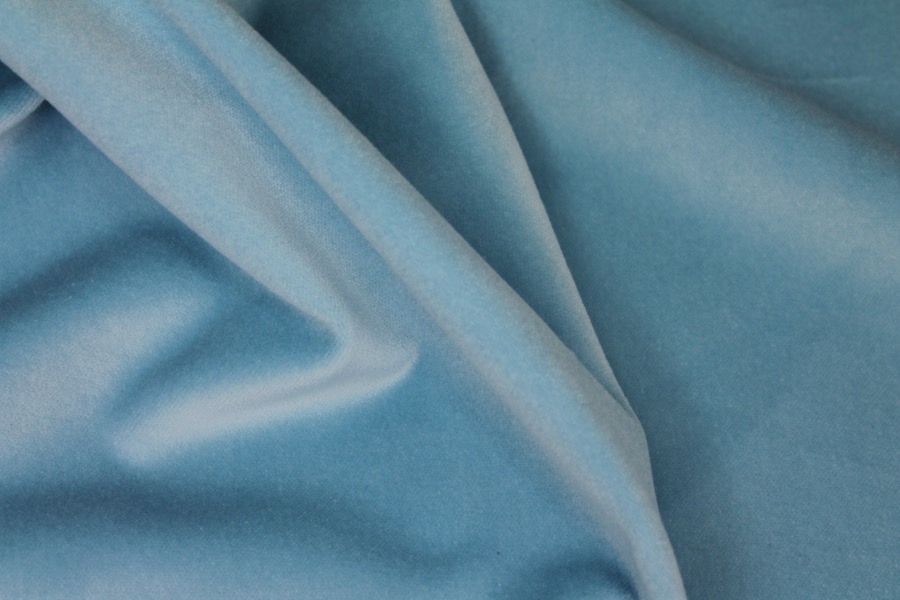 Cotton Velvet - Pale Blue fabric, image 3 of 6