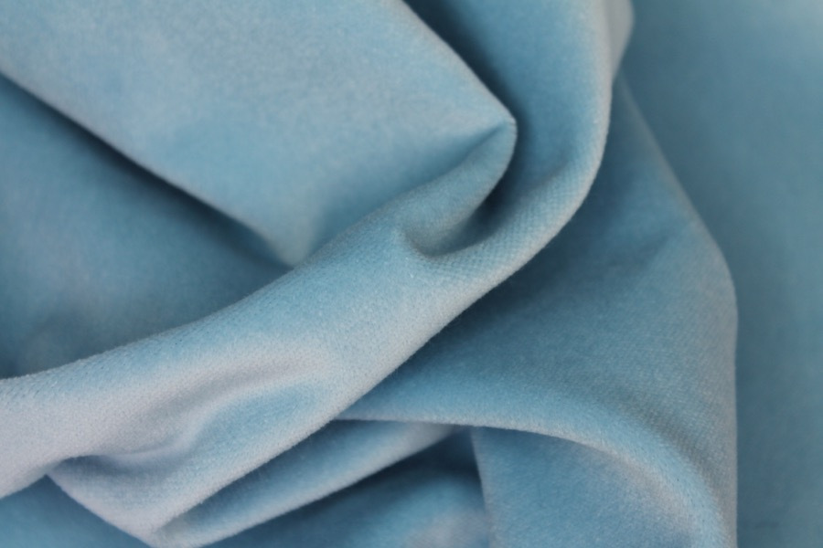 Cotton Velvet - Pale Blue fabric, image 4 of 6