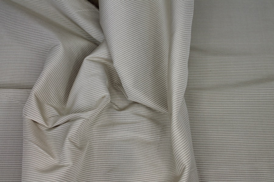 Ecru Silk Cotton "Ottoman" fabric, image 3 of 5