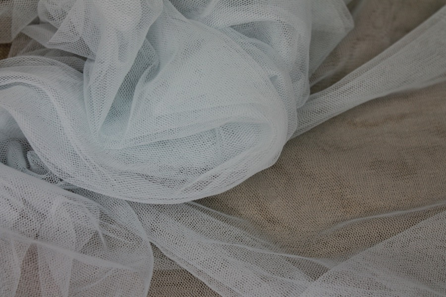 Soft Nylon Tulle - Baby Blue - T56 fabric, image 3 of 5