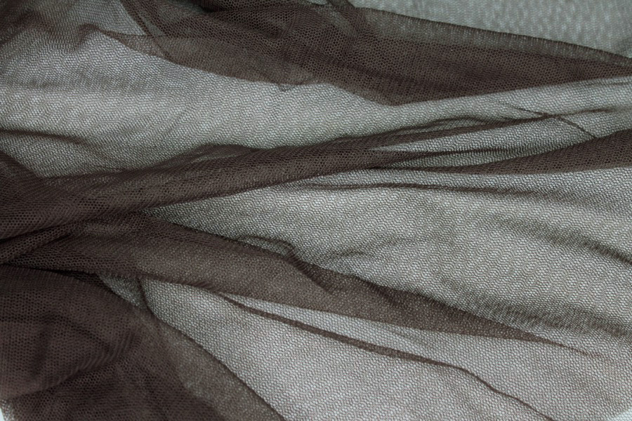 Soft Nylon Tulle - Chocolate - T08 fabric, image 6 of 7