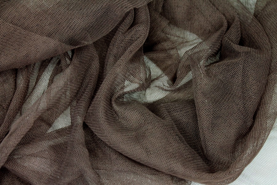 Soft Nylon Tulle - Chocolate - T08 fabric, image 4 of 7
