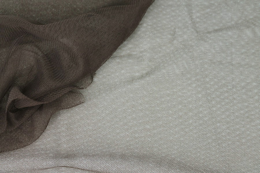 Soft Nylon Tulle - Chocolate - T08 fabric, image 3 of 7