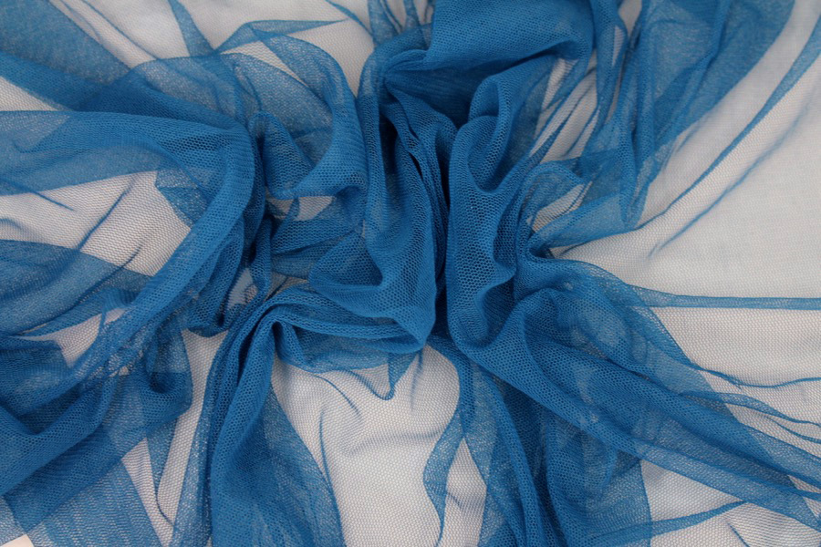 Soft Nylon Tulle - Lagoon Blue - T18 fabric, image 2 of 5