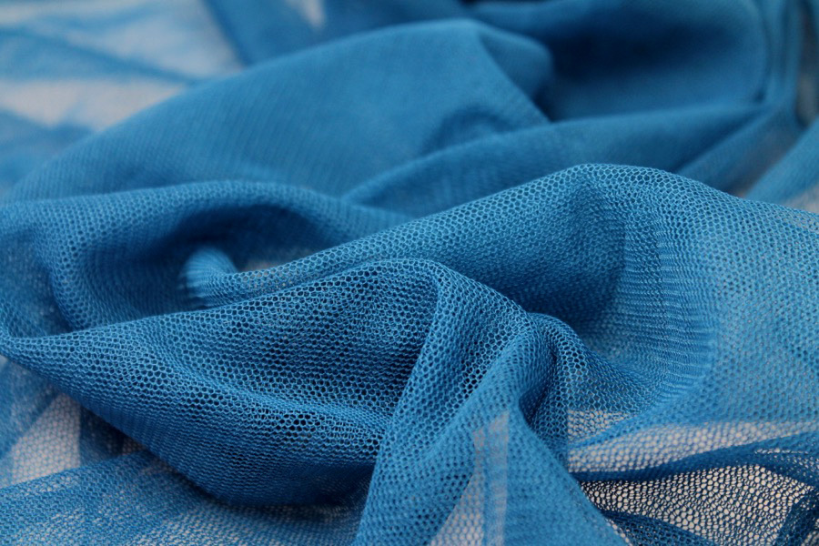 Soft Nylon Tulle - Lagoon Blue - T18 fabric, image 3 of 5