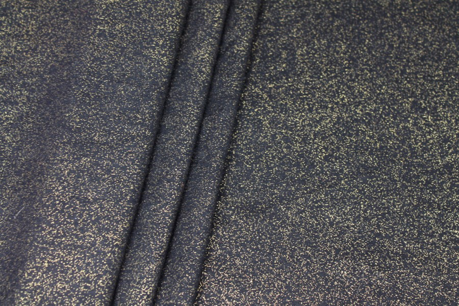 Cotton Jersey - Black with Gold Splatter fabric, image 3 of 6