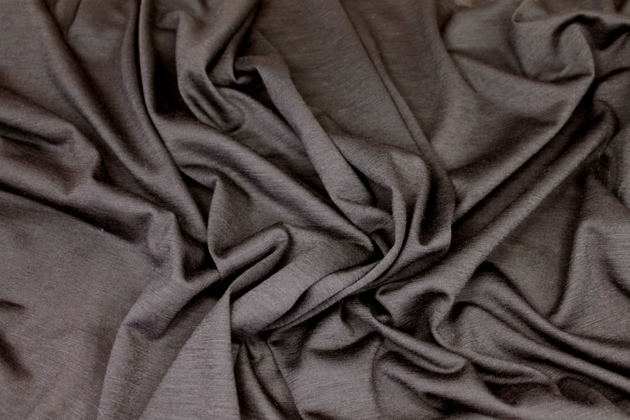 Soft Wool Mix Jersey - Black fabric, image 6 of 7