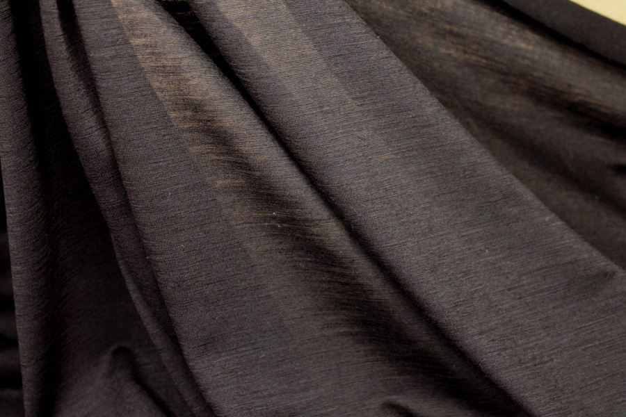 Soft Wool Mix Jersey - Black fabric, image 3 of 7