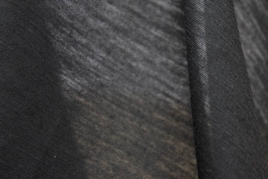 Soft Wool Mix Jersey - Black fabric, image 2 of 7