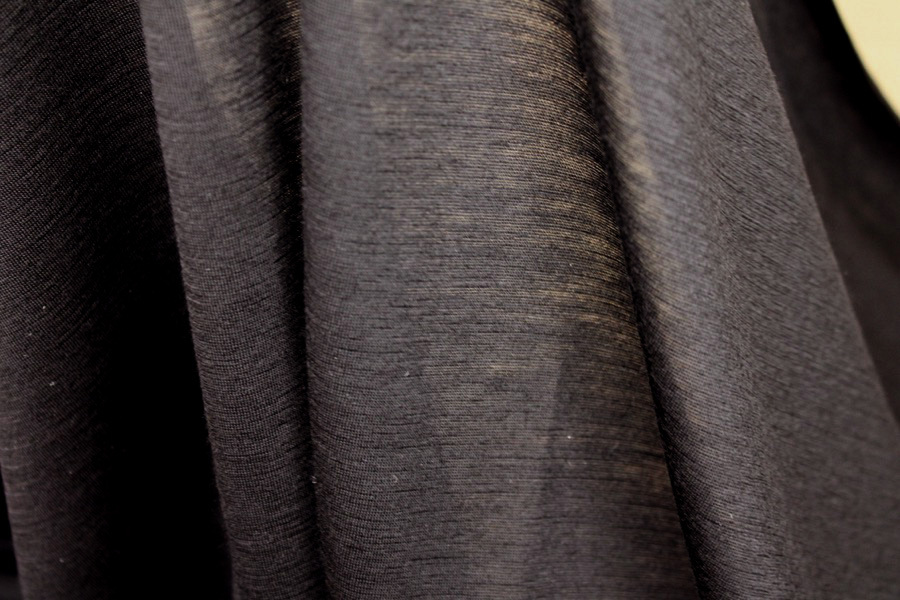 Soft Wool Mix Jersey - Black fabric, image 4 of 7