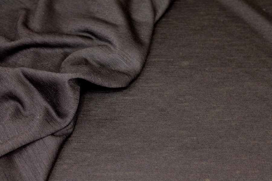 Soft Wool Mix Jersey - Black fabric, image 7 of 7